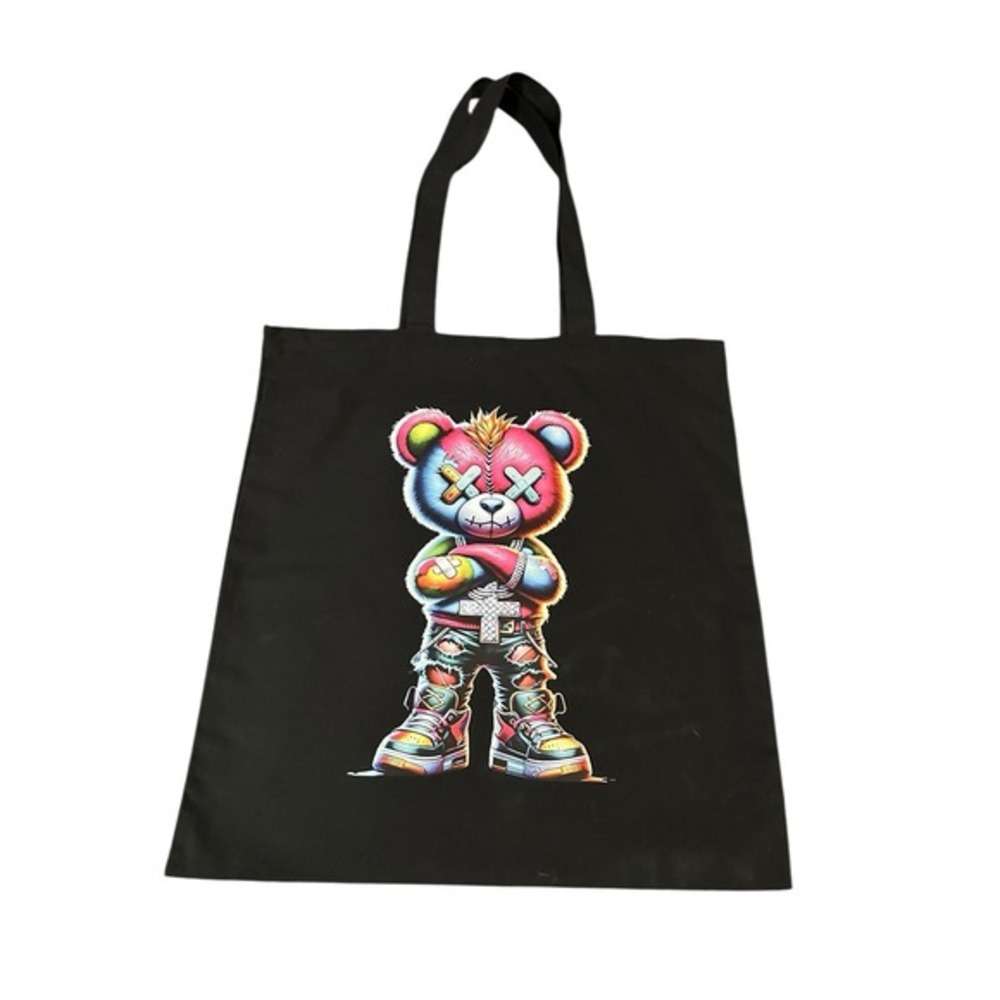 NEW canvas tote shoulder bag custom‎ graphic handmade W 14 H 16 SH 11 inches